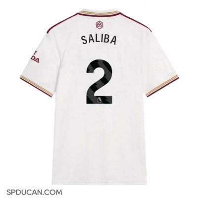 Muški Nogometni Dres Arsenal William Saliba #2 Rezervni 2025-26 Kratak Rukav Muški Nogometni Dres Arsenal William Saliba #2 Rezervni 2025-26 Kratak Rukav